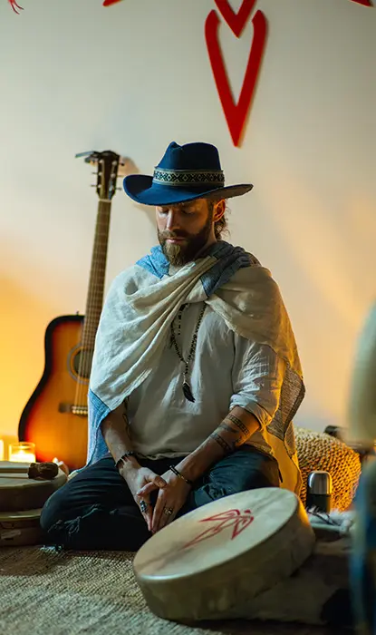 Benjo Podlech meditando