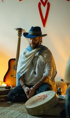 Benjo Podlech meditando